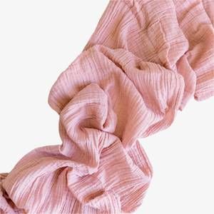 NEW BORROWED BLU organic cotton table runner in rosewater